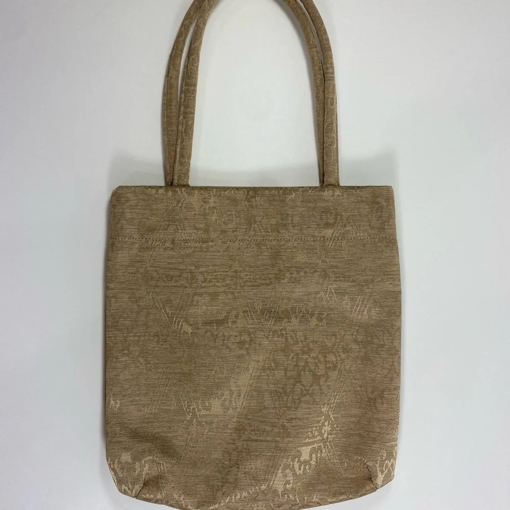 Guess Golden Floral Pattern Tote Bag
